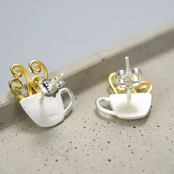 🎁 Artisan Handmade 925 Silver The Zenayde Mug Earrings - Picture 7 of 10